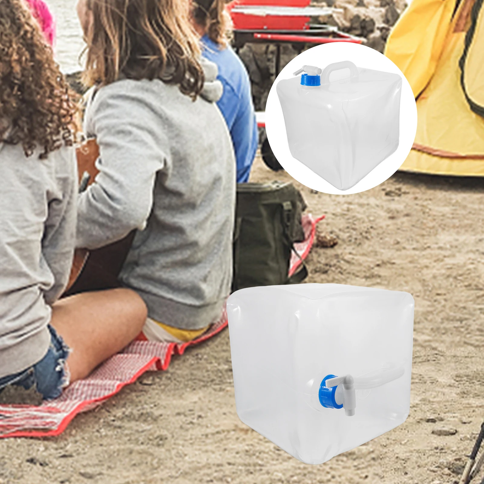 

Capacity Portable Folding Water Tank Drinking Container Camping Bucket Transparent Pe Containers Travel