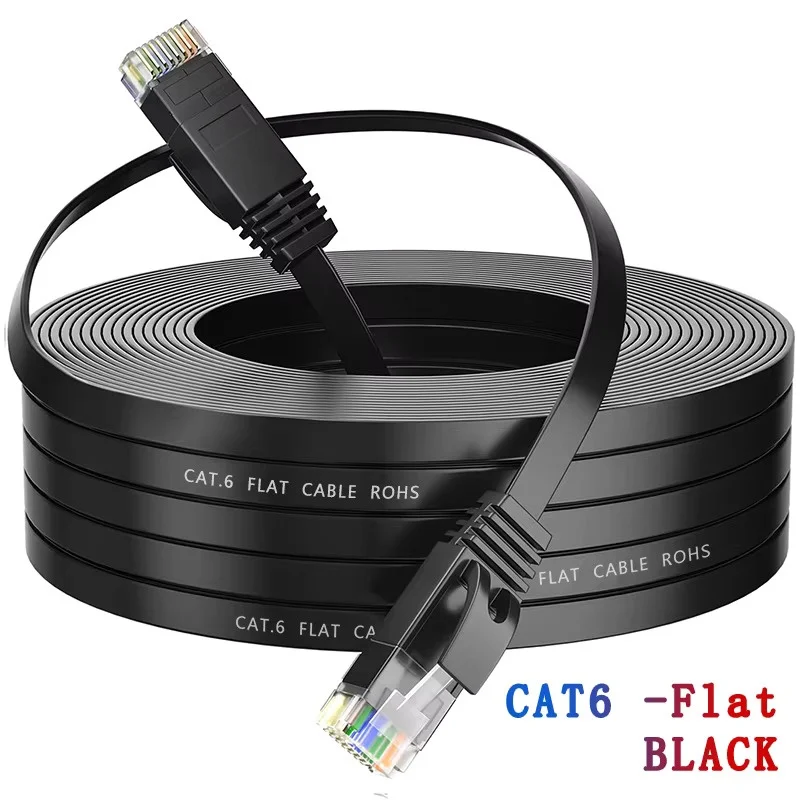 Cat 6-Ethernet-Kabel, LAN-Netzwerkkabel, Internet, Netzwerkkabel – unterstützt Cat6-Netzwerk, standardmäßiges Gigabit-Hochgeschwindigkeits-Netzwerkkabel