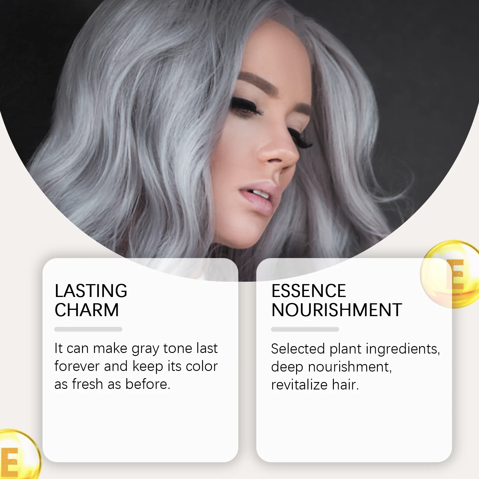 Temporary Hair Color Spray Silver Gray White Color Dye Natural Long Lasting Disposable Fashion Hair Styling Salon Beauty Makeup