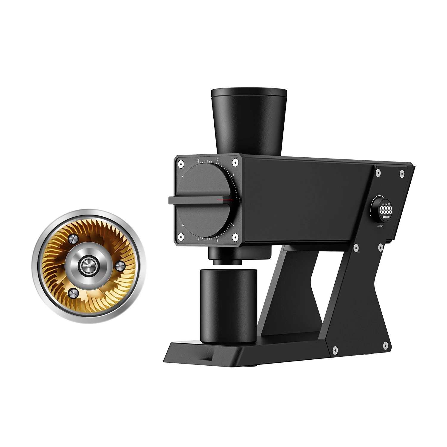 Electric grinder Italian hand pour home coffee bean grinder all-round flat knife