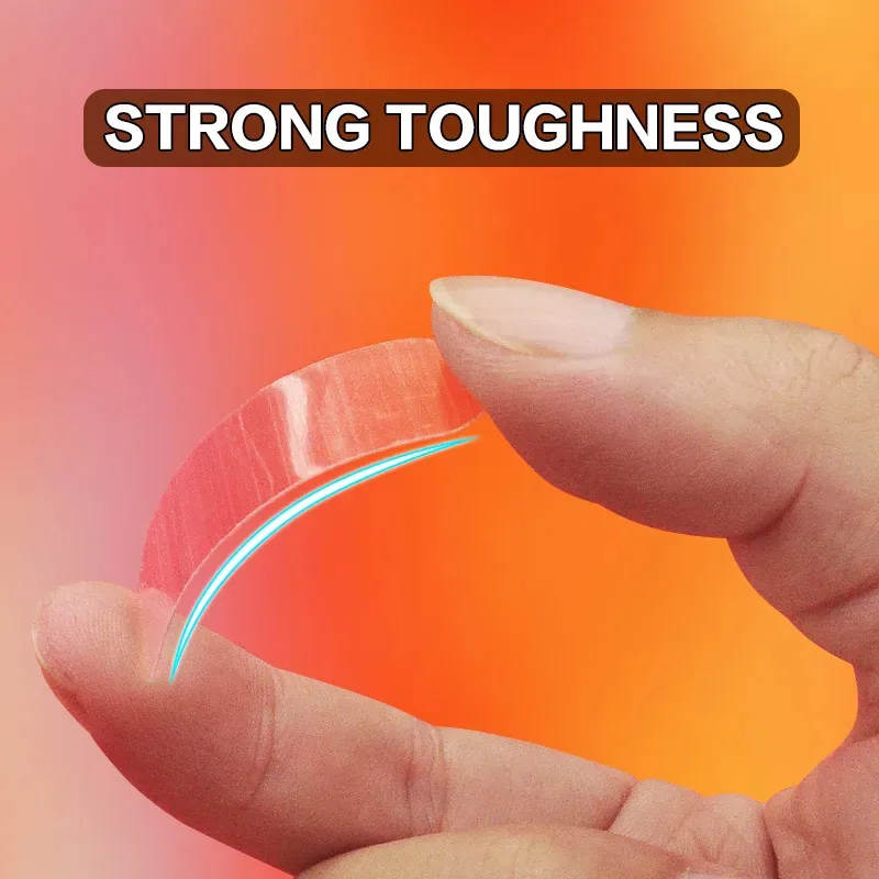 10/300/600 pces fita adesiva dupla face, fita lavável, adesivo de parede impermeável reutilizável, livre de riscos, autoadesivo lavável