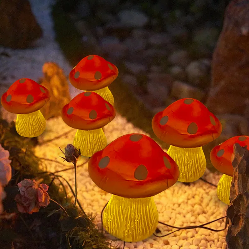 

New Nordic Solar Creative Mushroom Light String Outdoor Garden Waterproof Christmas Decorative Atmosphere Light