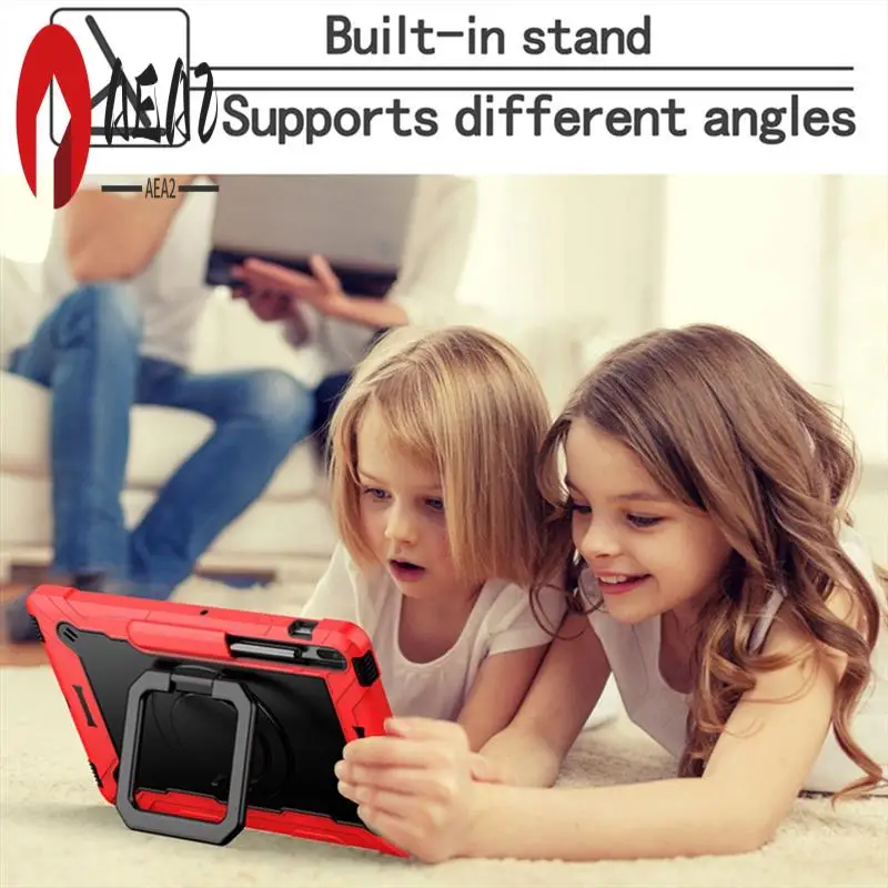 

AEA2-Case For Tab S7 FE 12.4Inch Bracket Handle Shoulder Strap Shockproof Cover