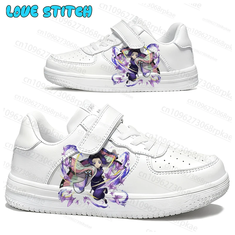 

Demon Slayer Children Anime Printing Sports Board Shoes Boys Girls Simple Thick Sole White Sneakers Size 28-40 2026 Popular