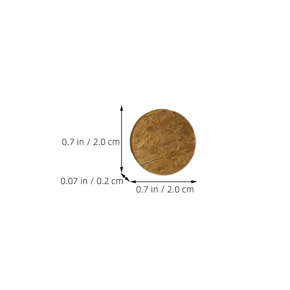 50pcs MOSS วงกลมแผ่นมะพร้าว Aquarium ตกแต่งถังปลามะพร้าว SHELL Chip เครื่องประดับทิวทัศน์ฉากหลังชุดตารางทราย