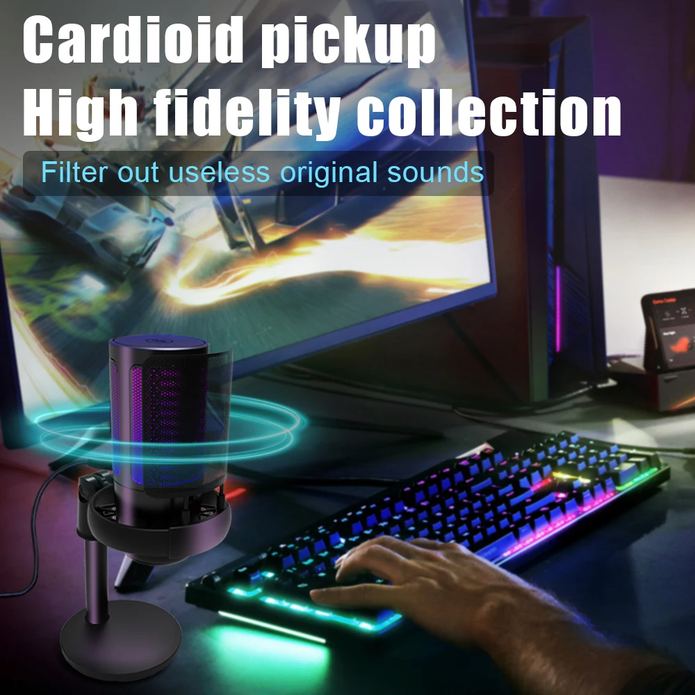 Mikrofon kondensatorowy RGB US – Streaming Mic Condenser recenzja i cena