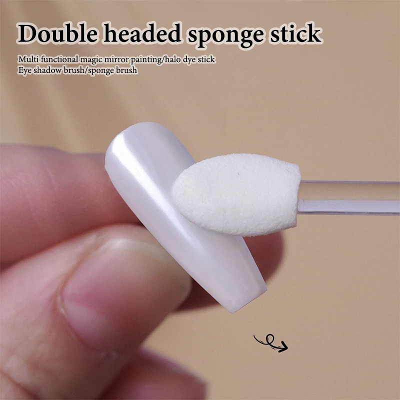 10 szt. Pędzle do cieni do powiek, profesjonalne aplikatory z gąbką do makijażu, dwustronne pędzle kosmetyczne, artykuły do makijażu.