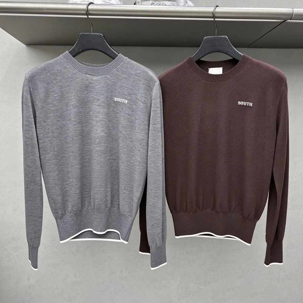 Women's Golf Long Sleeve Knit Top 2026 New Korean Style Crew Neck Versatile Slim Fit Sporty Casual Breathable Soft Stretch Cozy
