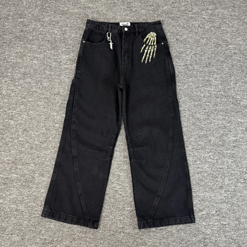 

26SS American Style High End Streetwear Brand Vescartes Denim Pants Embroidery High-quality Pants