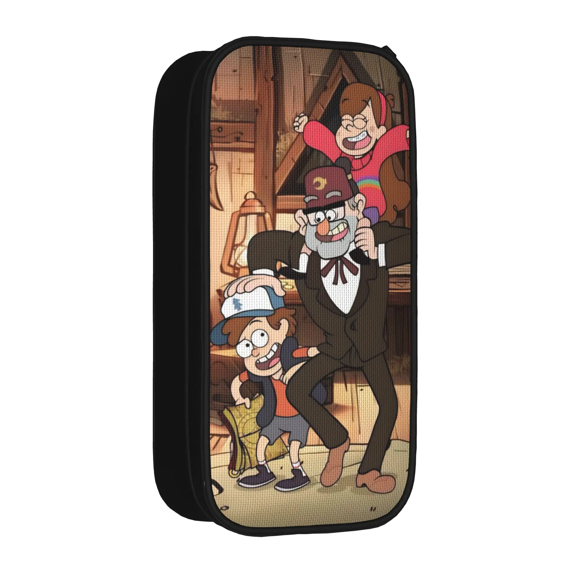 G-Gravity Falls Merch Pen Box Large-capacity Kids  Pencilcase Birthday Gift