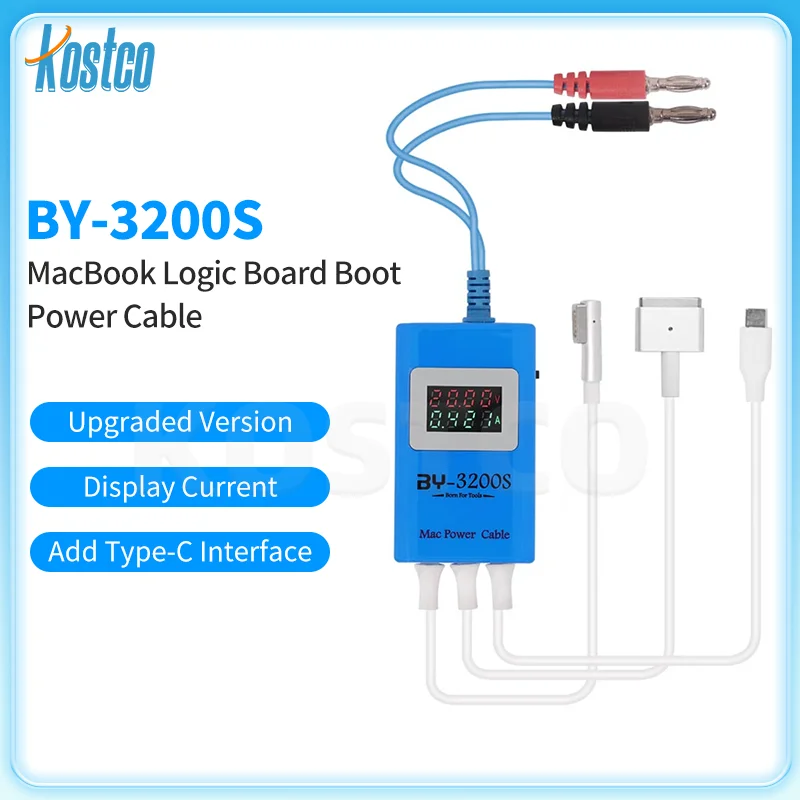 BY-3200S DC Power Supply Test Cable For Mac Support Single Board System Entering Type C Interface Electric Current Checking