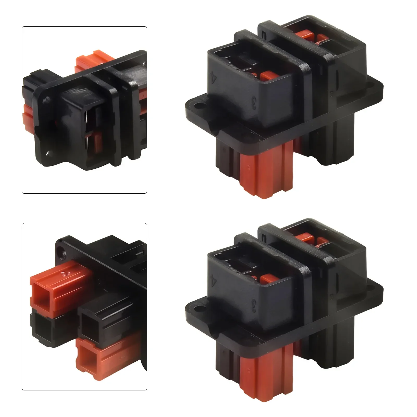 FOR Anderson Plug 30/45A 600V Fixed Mounting Bracket Panel Outdoor Power Plug 12AWG High Frequency Four-position Fixed Bracket