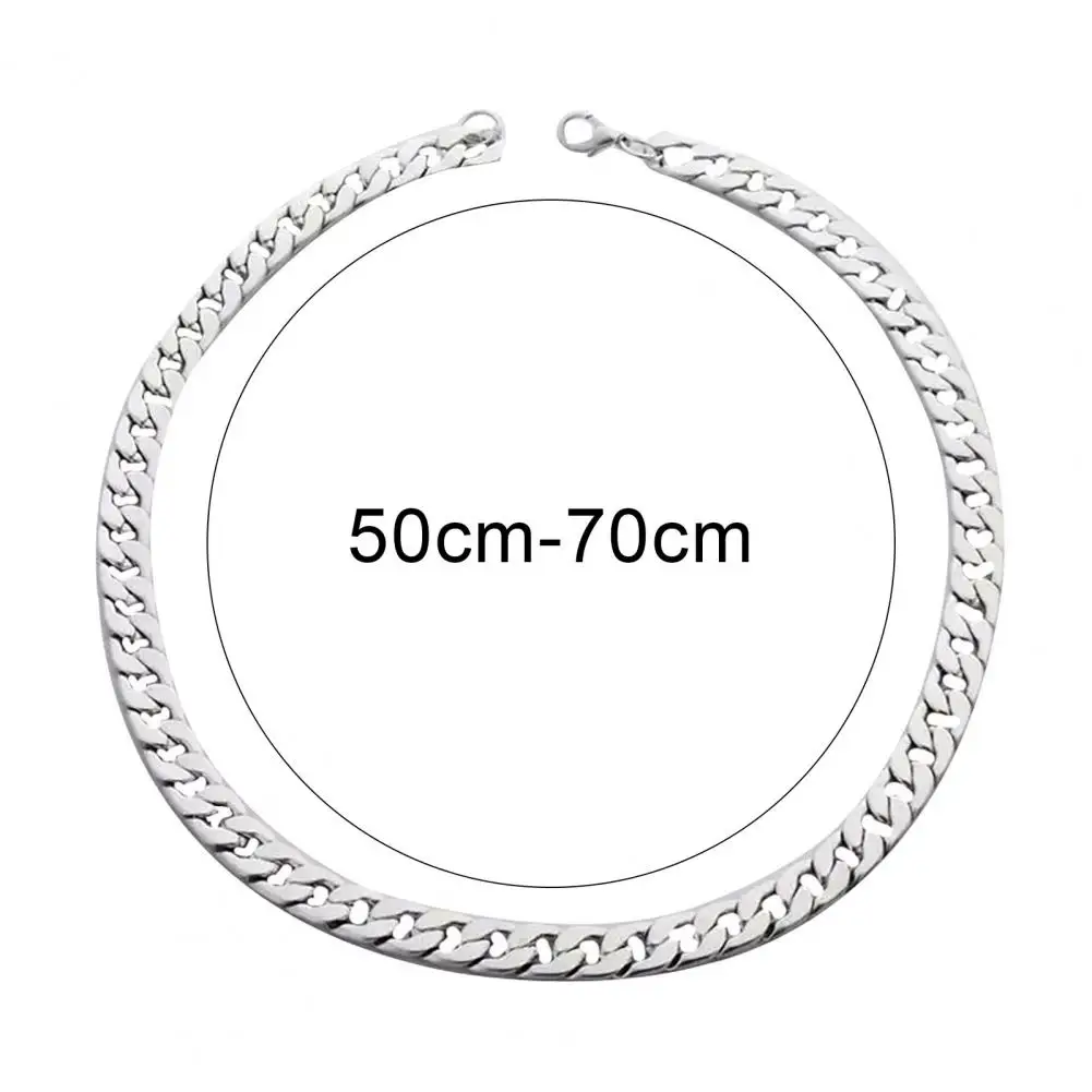 Chain Necklace for Men Fashion Twist Oblate Wide Chain Necklace Gift Jewelry Accessories for Daily Life Club Chain Chokers