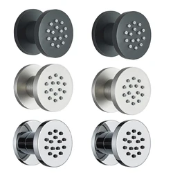 Chrome SPA Shower Sprayer Shower Body Jet Round Massage Jets Brass Bodyspray Concealed Installation Shower Jets