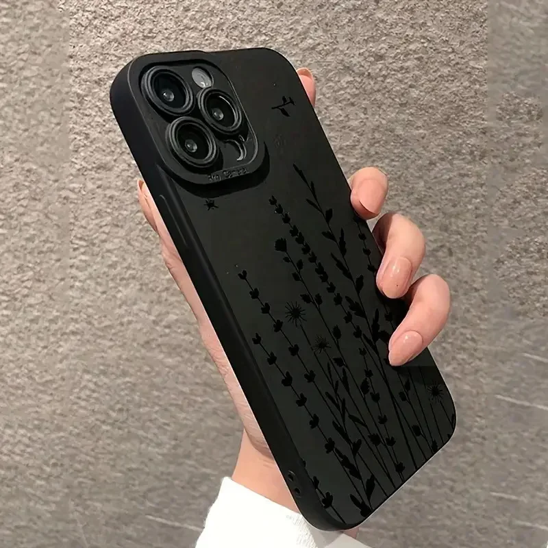 Ins Flower Painted Case For iPhone 16 14 15 13 12 11 Pro Max X XR XS 7 8 15 16 SE 2020 Shockproof Silicone Soft Cover Cases - náhled 3