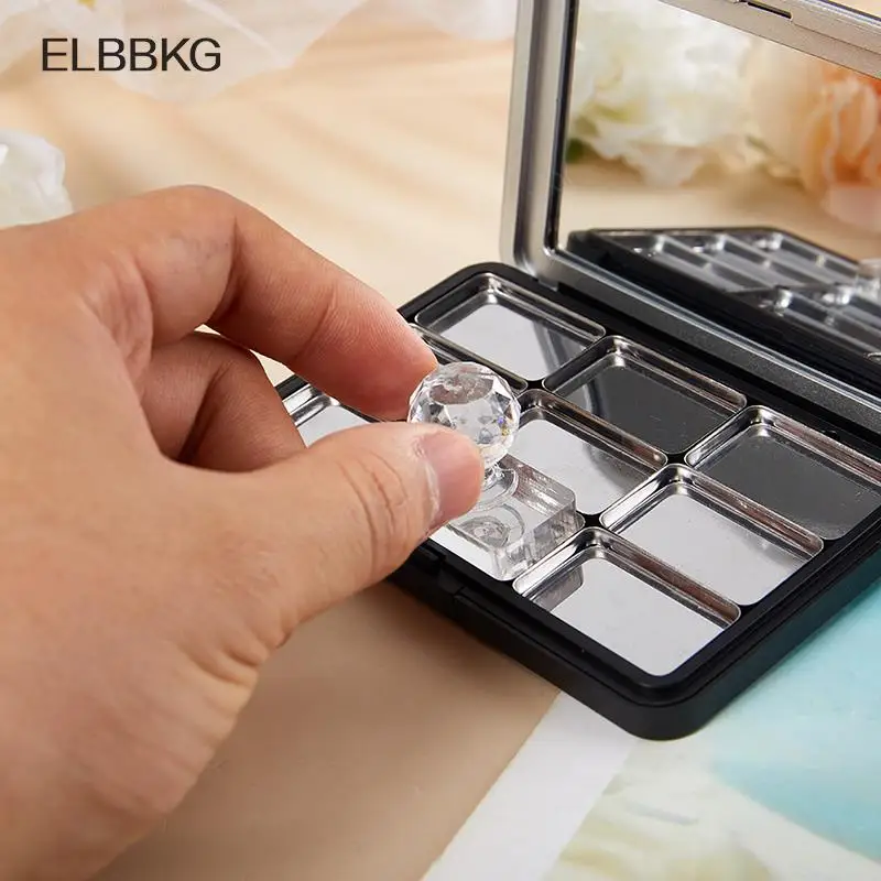 Magnet Empty Eyeshadow Palette Eye Makeup Storage Dish With Mirror For Women Girls Makeup Beginners DIY Eye Shadow Box Tool