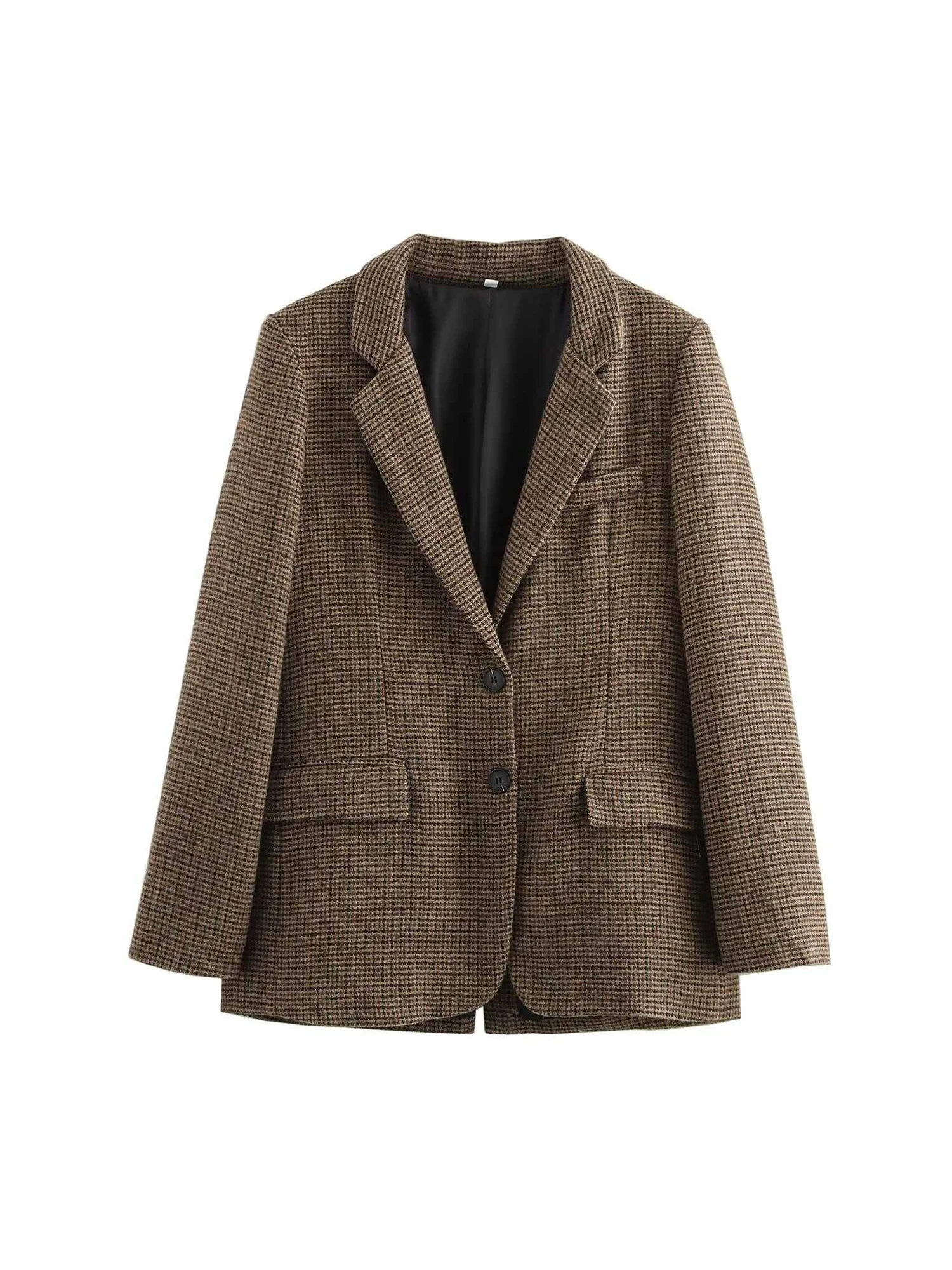 

Женский клетчатый пиджак, куртка, пальто, женская мода, винтажный Harajuku, стиль OL, пиджак с длинными рукавами, верхняя одежда, топ, одежда 2000-х годов, новинка