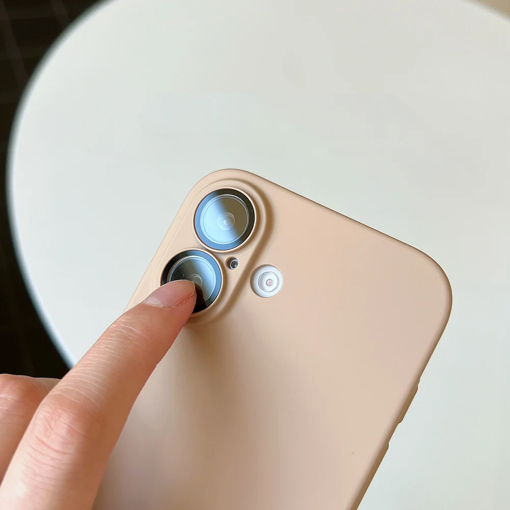 Ultra-thin Hard Matte PC Phone Case For iPhone 16 E 15 14 13 12 11 Pro Max Plus Luxury Frosted Lens Protection Film Cover Coque image 4