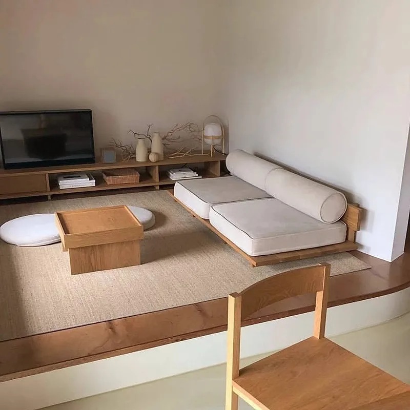 Sofa model room, hotel living room home solid wood simple art sofa chair