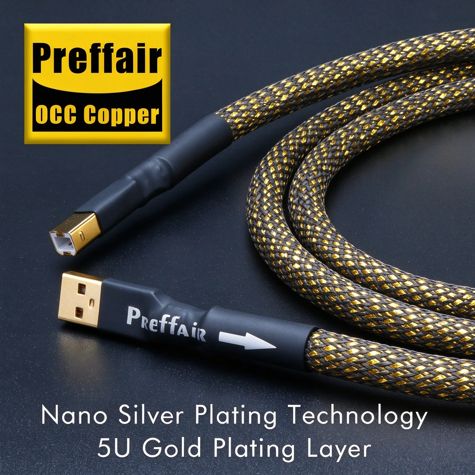USB 2.0 Extension Cable OCC Copper Type A to Type B Decoder DAC Data Cable High Speed Digital Printer Cable Signal Amplifier