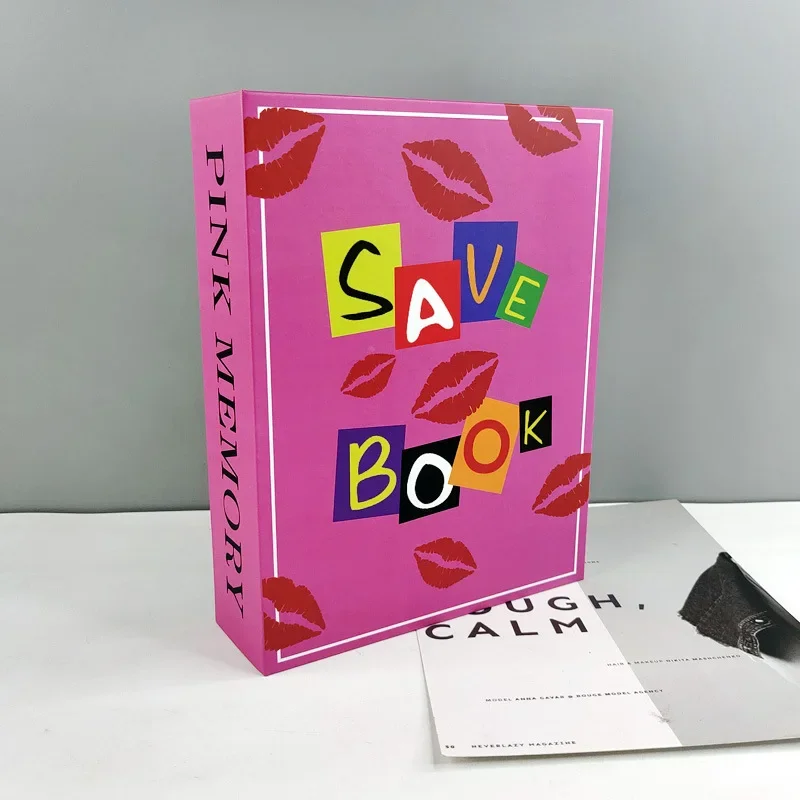 الوردي المخفية كتاب صندوق الأمان رمز/مفتاح قفل الصلب محاكاة كتاب المال النقدية المنظم صندوق حصالة على شكل حيوان المنزل مكتب تخزين صندوق تخزين