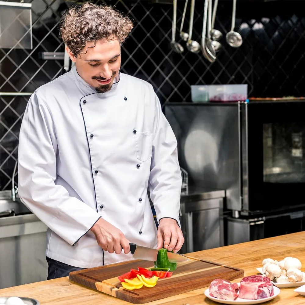 Roshtia 6 قطع لوح تقطيع خشب السنط 14 × 10 لوح تقطيع خشبي للمطبخ صينية تقديم Charcuterie قابلة للعكس جزار Blo