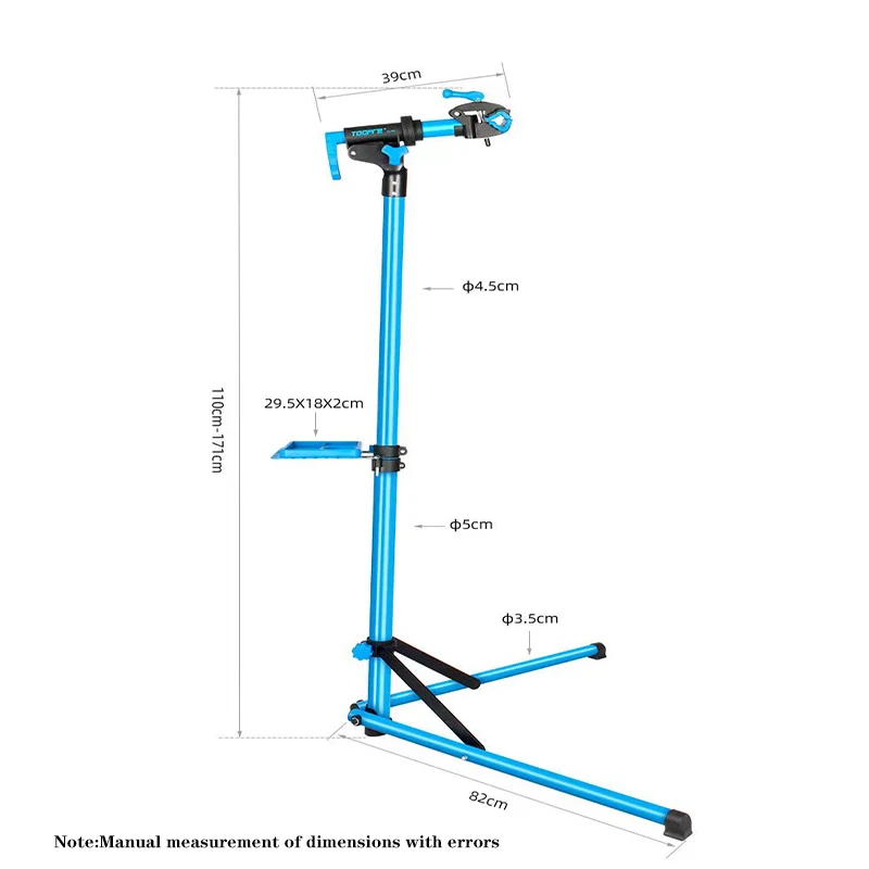 Cadre de réparation de vélo de montagne, établi de travail, affichage de stationnement, pliable, pour moto, T1