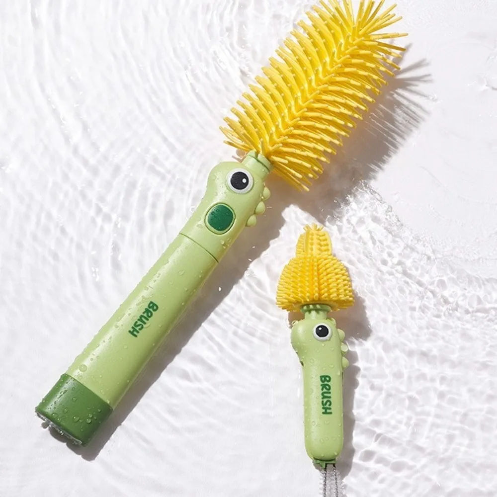 

2PCS/SET 3-in-1 Baby Bottle Cleaner Set Silicone Multi-functional Baby Bottle Brush Long Handle Soft Cup Cleaning Tool