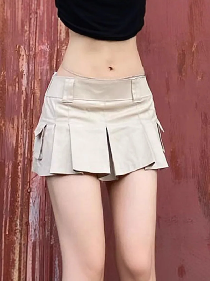 Europese en Amerikaanse sexy hot girl nieuwe halve rok jurk sexy modetrend dameskleding halve rok plooirok Y2K emo