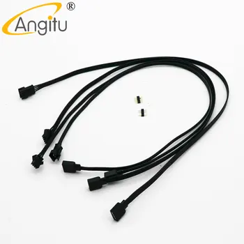 Angitu RGB ARGB DEEPCOOL/Phanteks/Lian-Li/LED 조명 스트립, SM 3 핀/4 핀 ARGB 제어 어댑터 Cable-50cm, 12V, 5V 