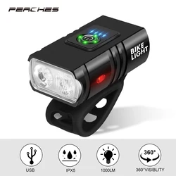 1000LM Bicycle Light LED USB Rechargeable Waterproof Bicycle Headlight Lamp Cycling Flashlight Safety Warning Tail Light