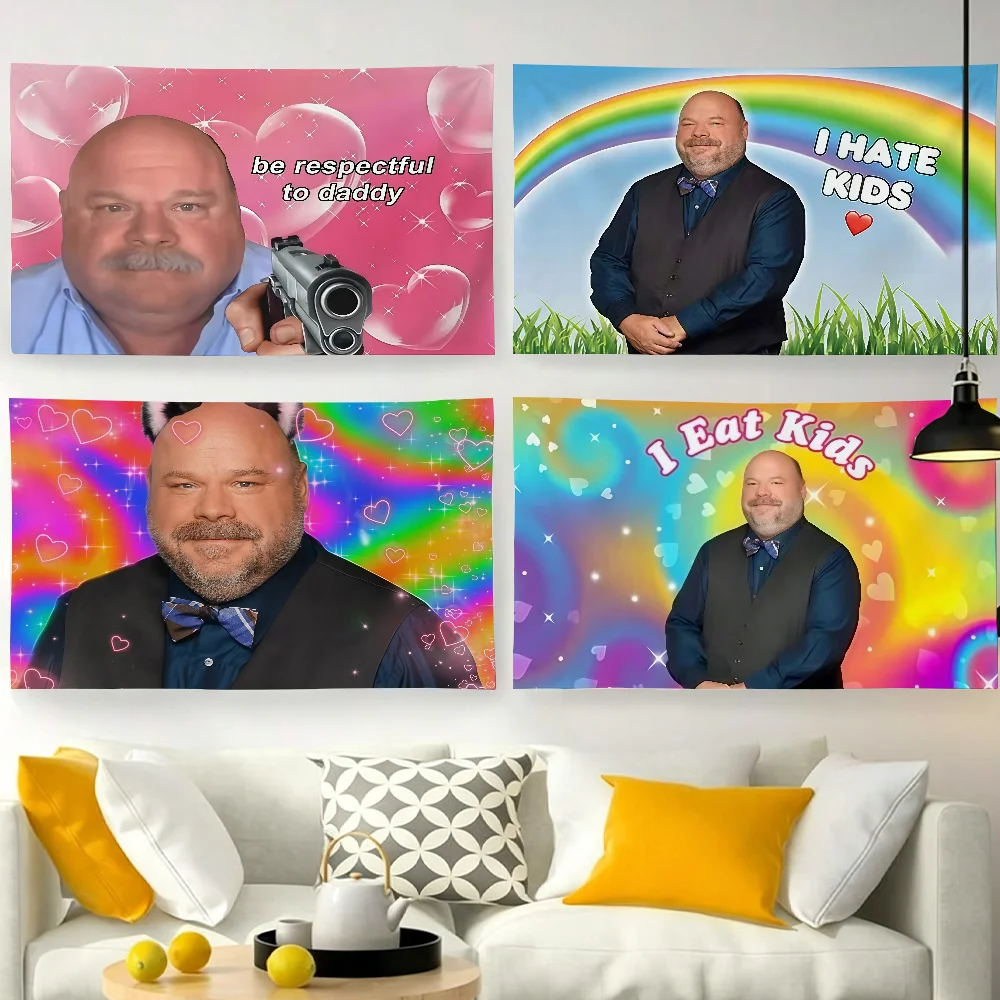 Funny Bertram Be Respectful To Daddy flag For Garden Party Living Room Home Wall Decor Banner Bedroom Outdoor Tapestry