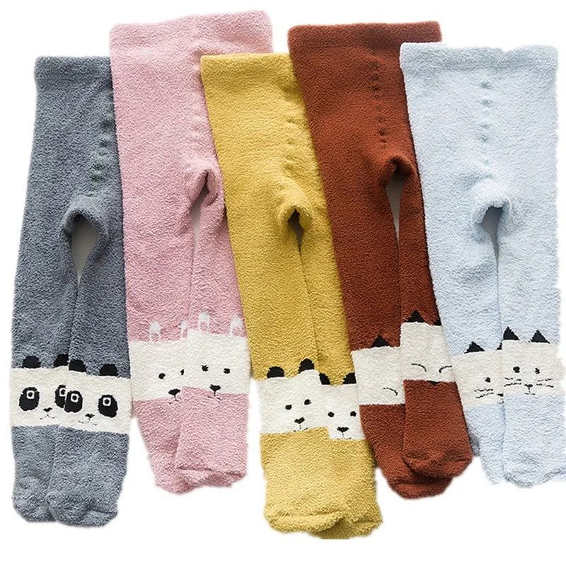 Winter Cotton Baby Pantyhose for Girls Boys Children Pants Socks Toddler Kid Cute Long Stockings Baby Girl Socks Kids Leggings