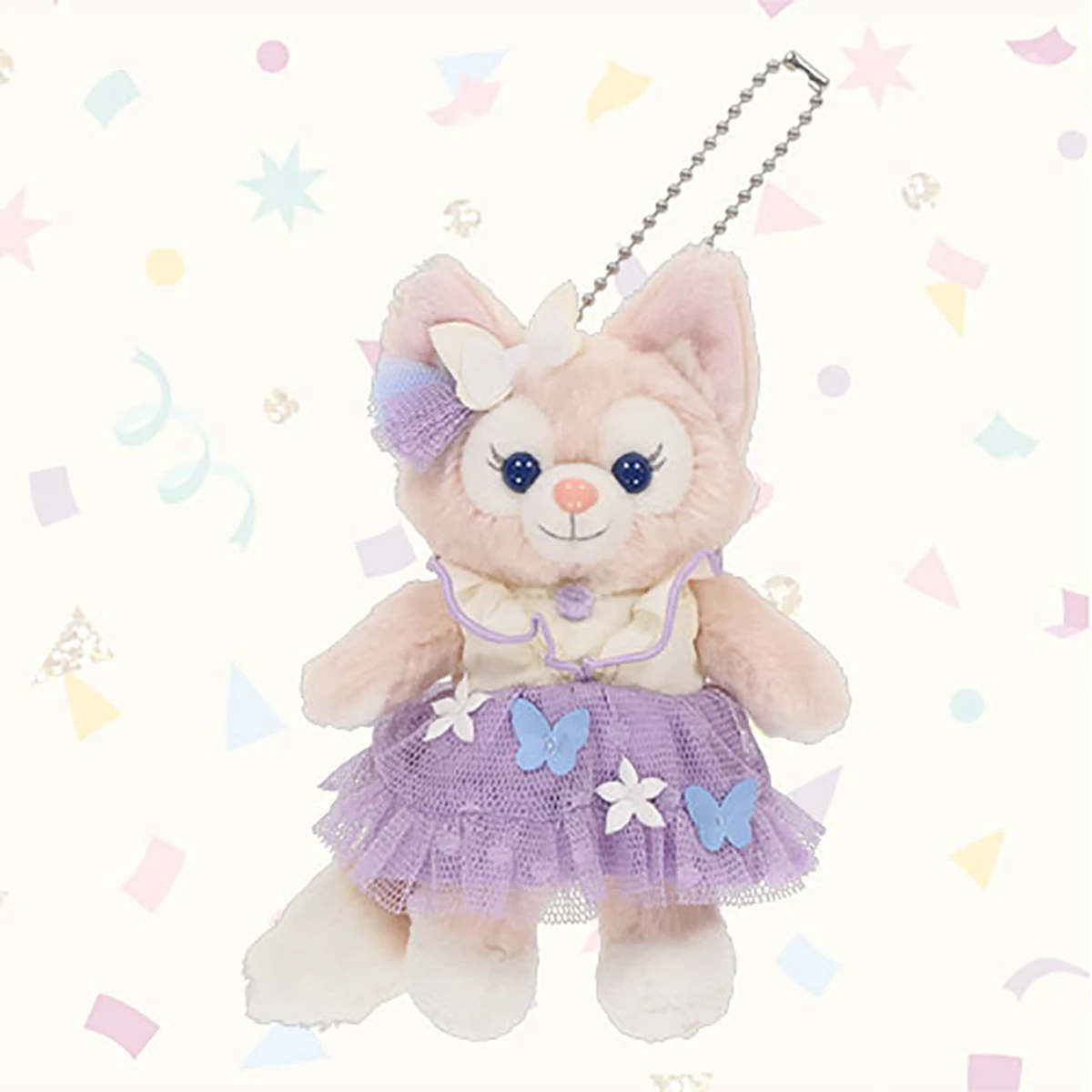 Disney 2023 Spring LinaBell Purple Skirt Purple Dolls Plush Charm 14cm Height --2