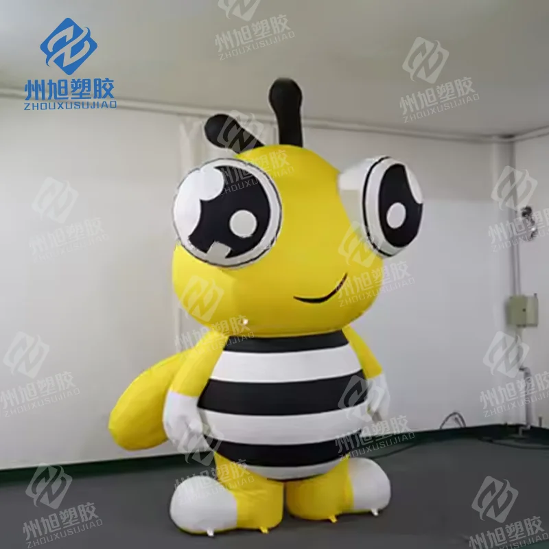 

Hardwork oxford cloth bee inflatable honeybee giant cartoon man yellow doll with blower continue powered on