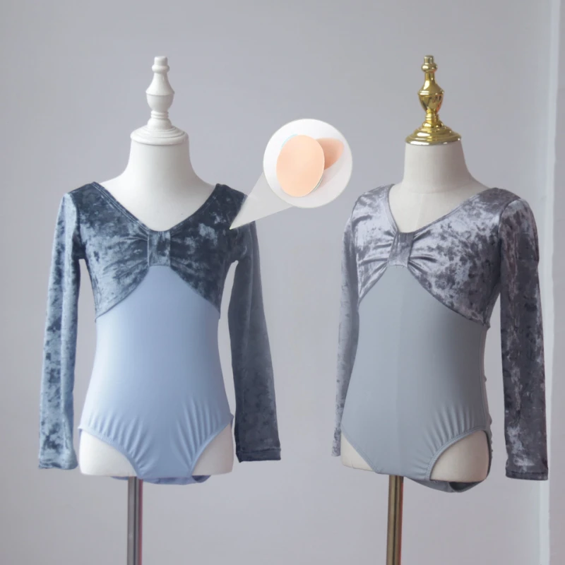 Top da allenamento per abbigliamento da ballo per balletto morbido e confortevole di nuovo arrivo per ragazze Top a maniche lunghe per danza cinese autunno/inverno per ragazze