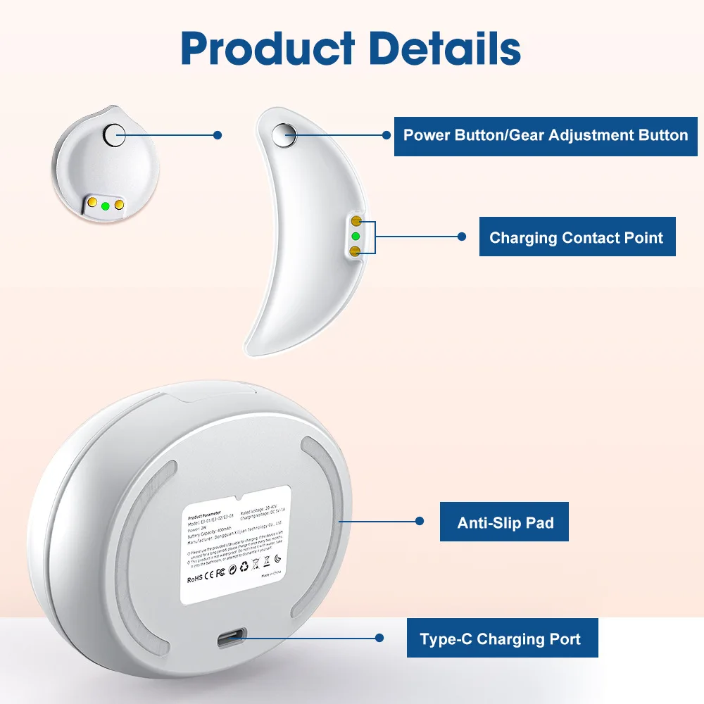 EMS oog- en gezichtsmassager 2-in-1, oplaadbaar anti-verouderingsapparaat voor vermindering van rimpels en vetkorrels, draagbaar huidverzorgingshulpmiddel