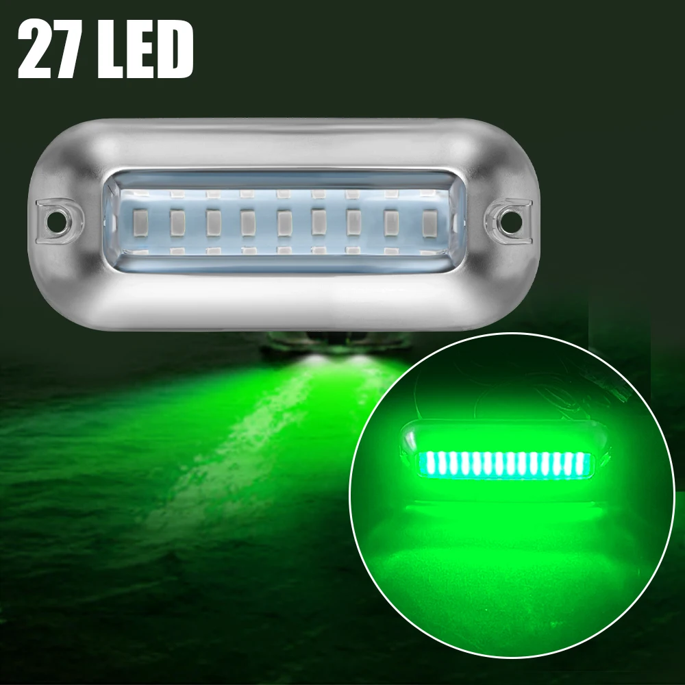 10-30V 27LED Underwater Pontoon Marine Ship Navigation Light Boat Transom Lights Yacht Underwater Lamp Waterproof