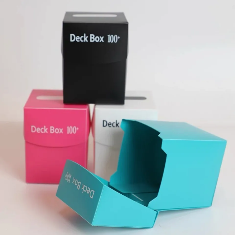1 صندوق بطاقات تجارة الألعاب، صندوق بطاقات بلون موحد، صندوق تخزين حامل البطاقات لبطاقات التداول والرياضة والألعاب