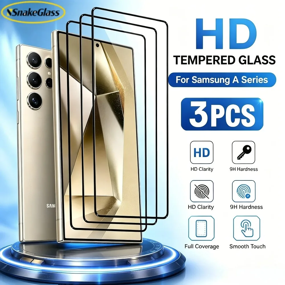 3 Stück HD Gehärtetes Glas für Samsung Galaxy S26 Plus S25 Ultra S24+ S23 S22 S21+ S20FE S10E S7Edge Displayschutzfolie Kratzfest