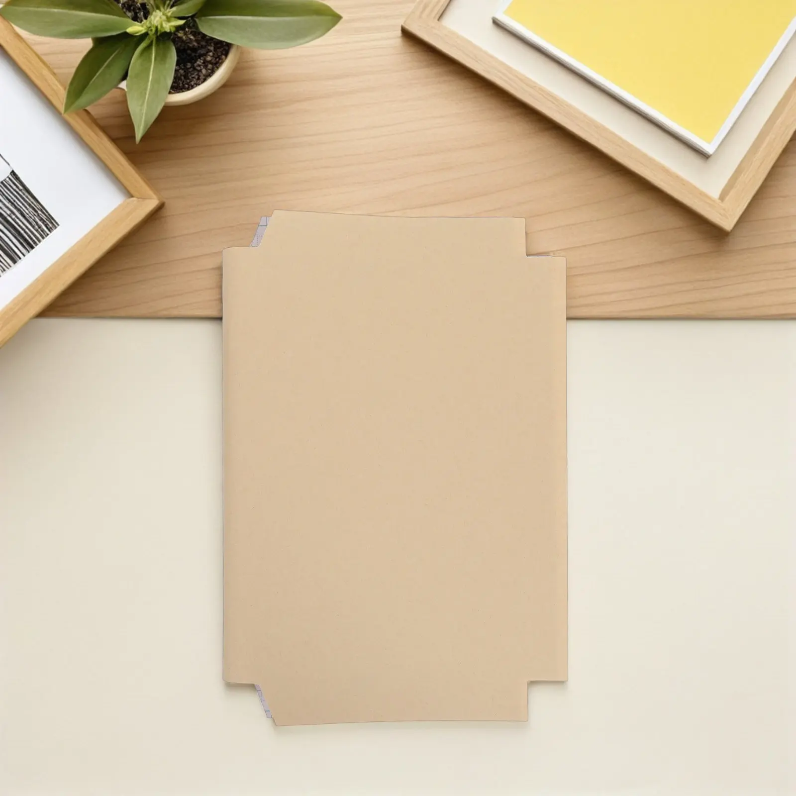 10Pcs Self-Adhesive Kraft Paper Book Cover 13.4x9.84 Inches Protective Sleeve for Hardback Paperback School Notebook Dustproof