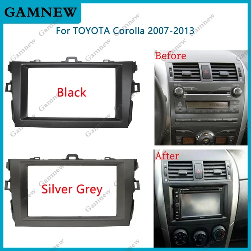 Panel de Radio de 7 pulgadas para Toyota Corolla 2007-2013, 2 Din, GPS, DVD, estéreo, CD, montaje de tablero, Kit de moldura de instalación, Marco