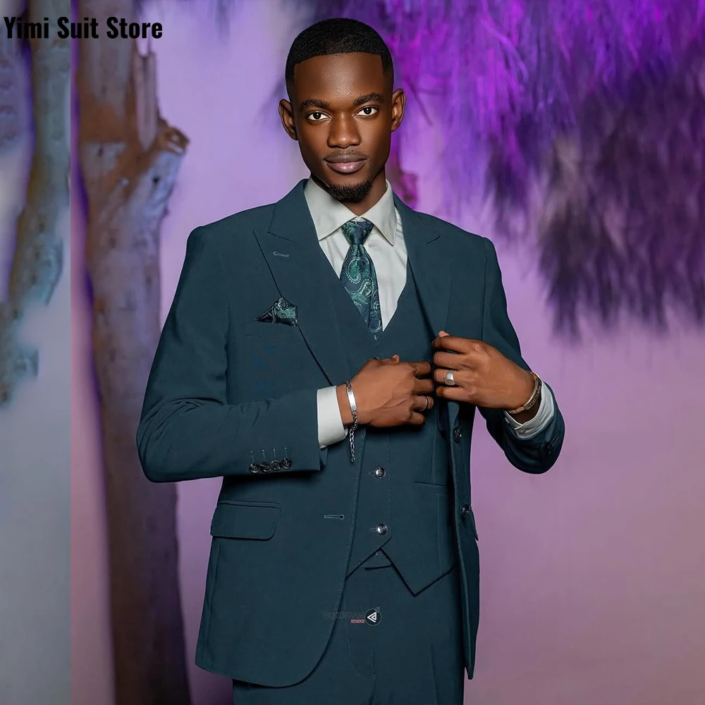 

Classic Male Suit 3Pcs Set High Quality Formal Office Groom Tuxedos for Party Activities Wedding Suit Jacket+Vest+Pants