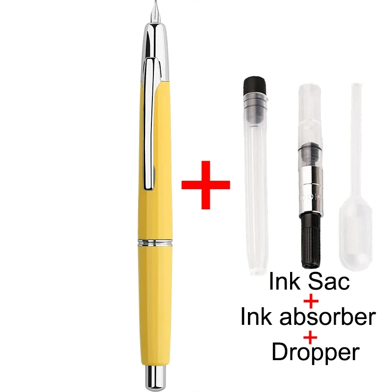 MAJOHN A2 Press Fountain Pen Retractable Extra Fine Nib 0.4mm Resin Ink Pen Converter For Writing Christmas Gift Lighter Than A1