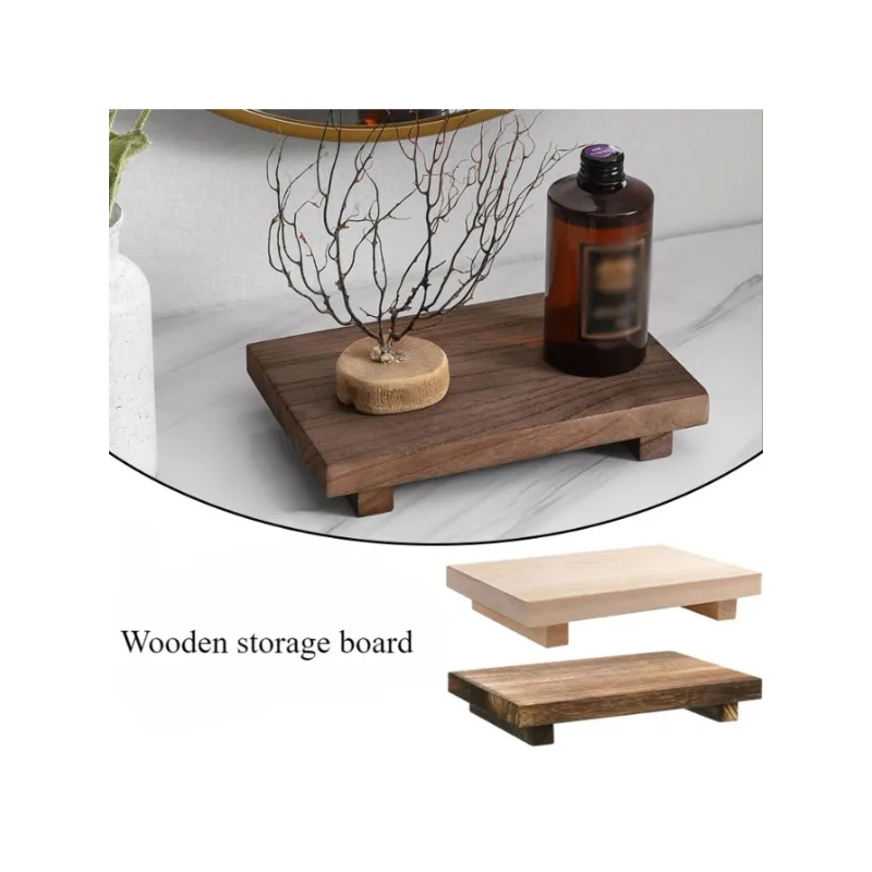 

Retro Wooden Bathroom Tray Vanity Hands Soap Scented Candle Storage Holder Kitchen Seasoning Tray Home Decoration For Lr Bth etc