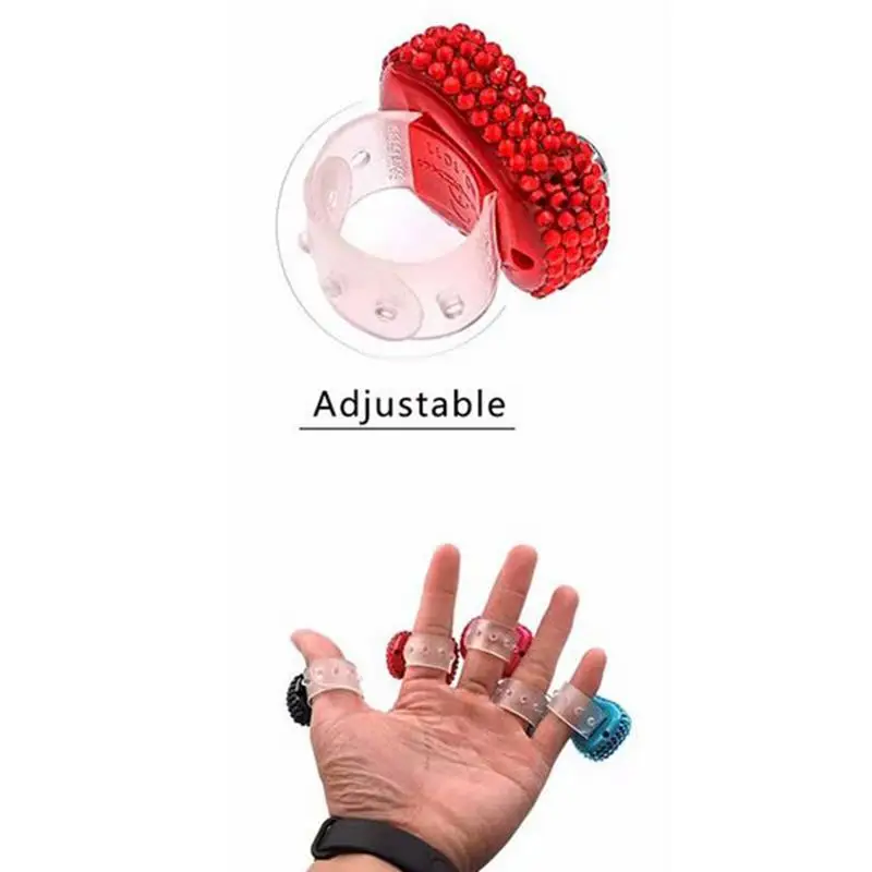 Finger Tally Counter LCD Display Counting Clicker Manual Lap Record Ring Resettable Number Tracking Ring