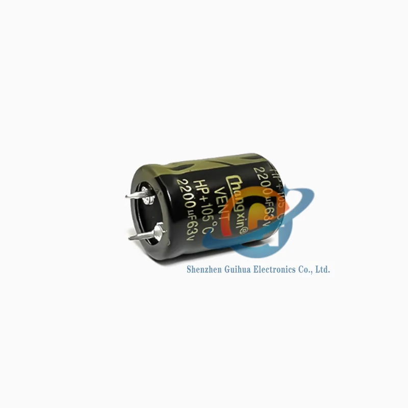 2pcs 63V2200UF high-quality audio amplifier power adapter, brand new horn electrolytic capacitor with a volume of 22X30