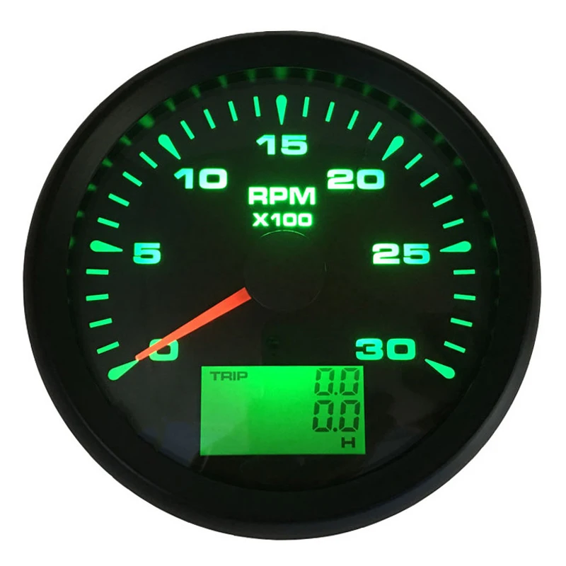 Instrument Panel Tachometers Gauges 85mm 0-3000RPM Rev Counters Tach Sus316L Bezel Revolution Meters for Auto Boat