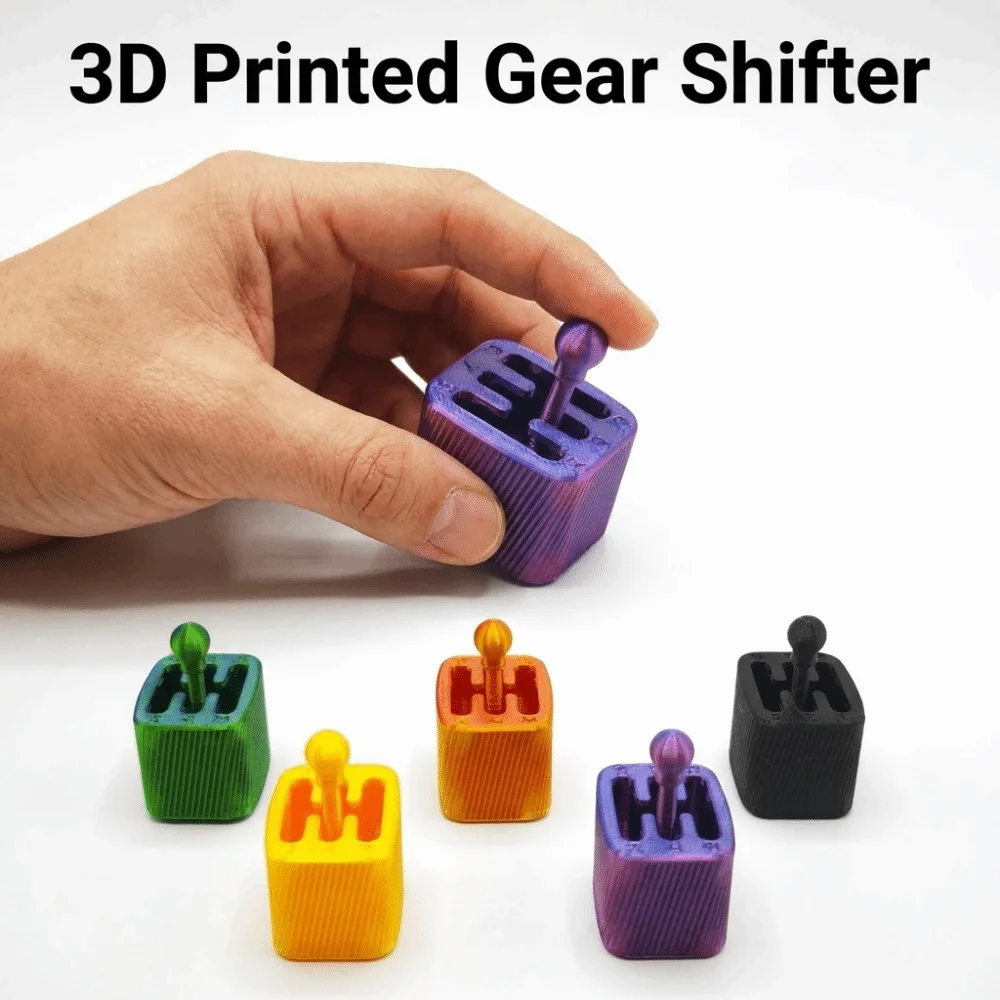 Children's Creative 3D Printed Gear Shifter Relax Novelty Paddle Shifter Desk Ornament Portable Fidget Outdoor