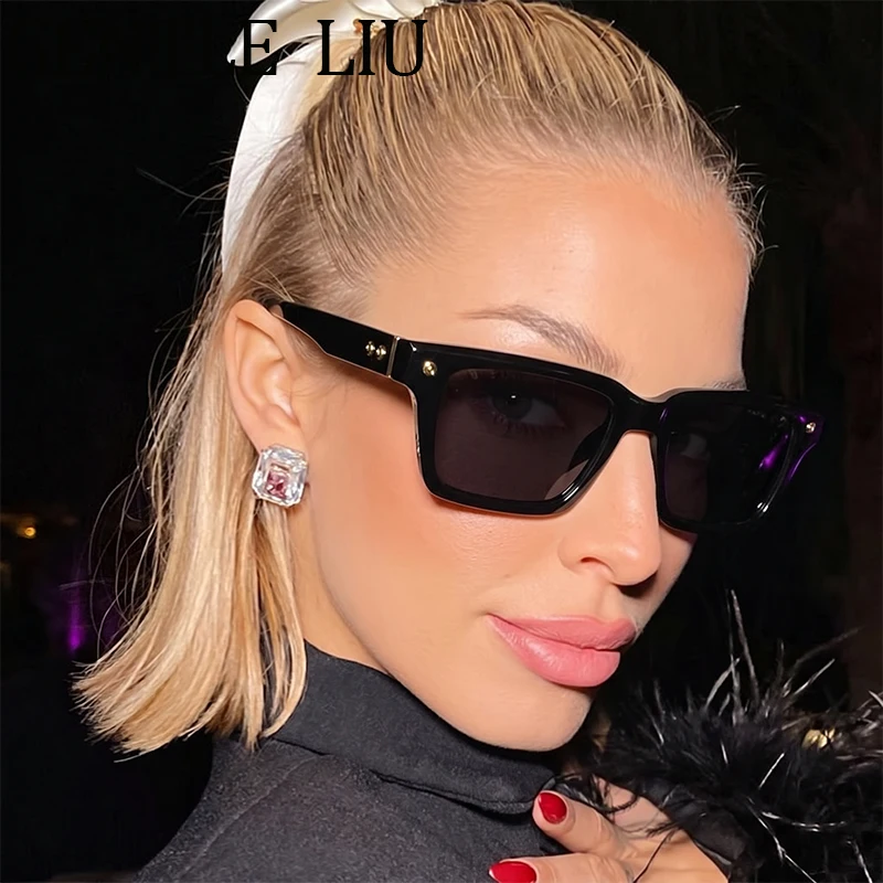 

Steampunk Rectangle Sunglasses Women 2026 Luxury Design Vintage 90S Photochromic Sun Glasses For Lady Fashion Shades Eyewear